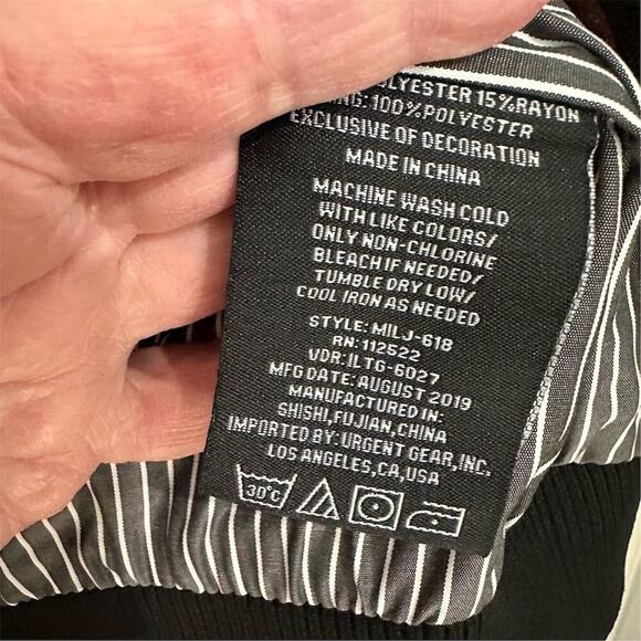 Indigo Star Men's Nedium Crimson Bomber Jacket Windowpane Casual full zip - Picture 6 of 9